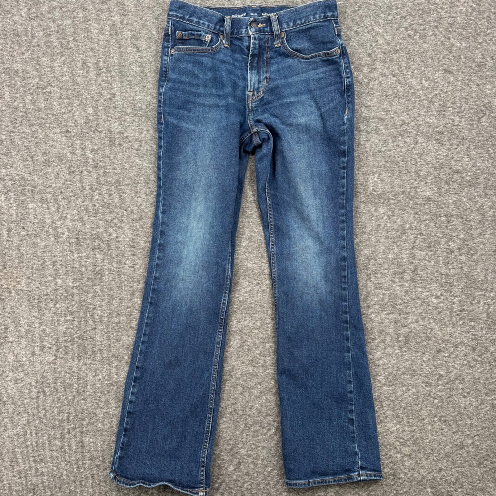 Old Navy Mens Boot-Cut Built-In Flex Medium Wash Blue Denim Jeans 28